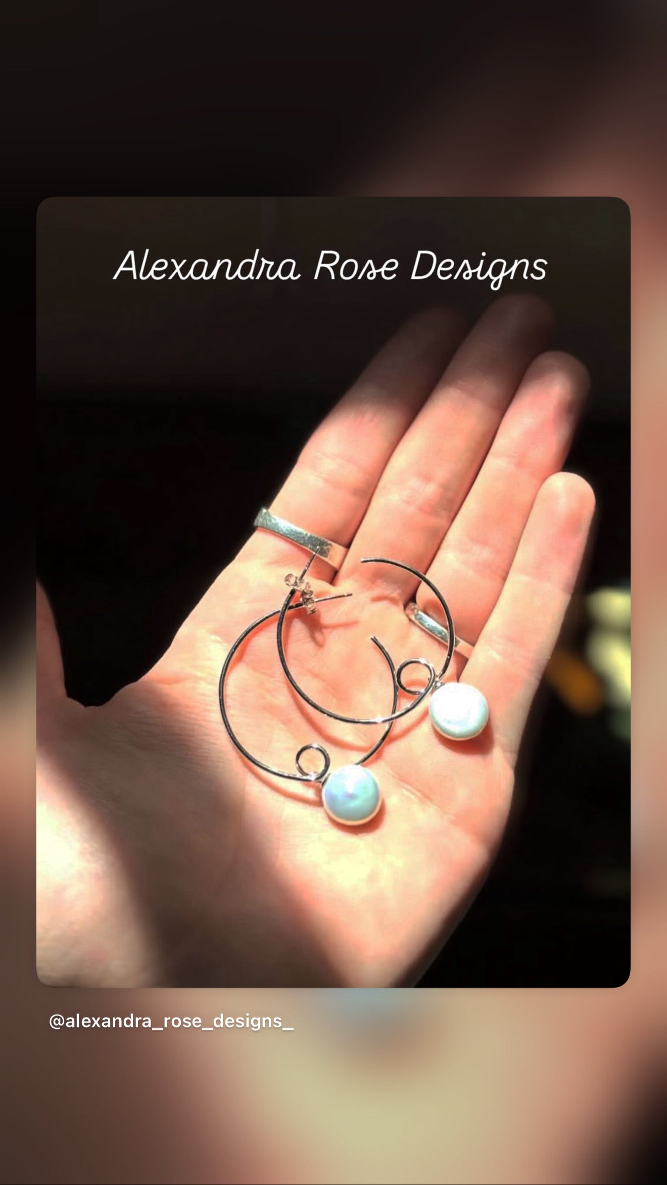 Pearl Circle Drop Earrings