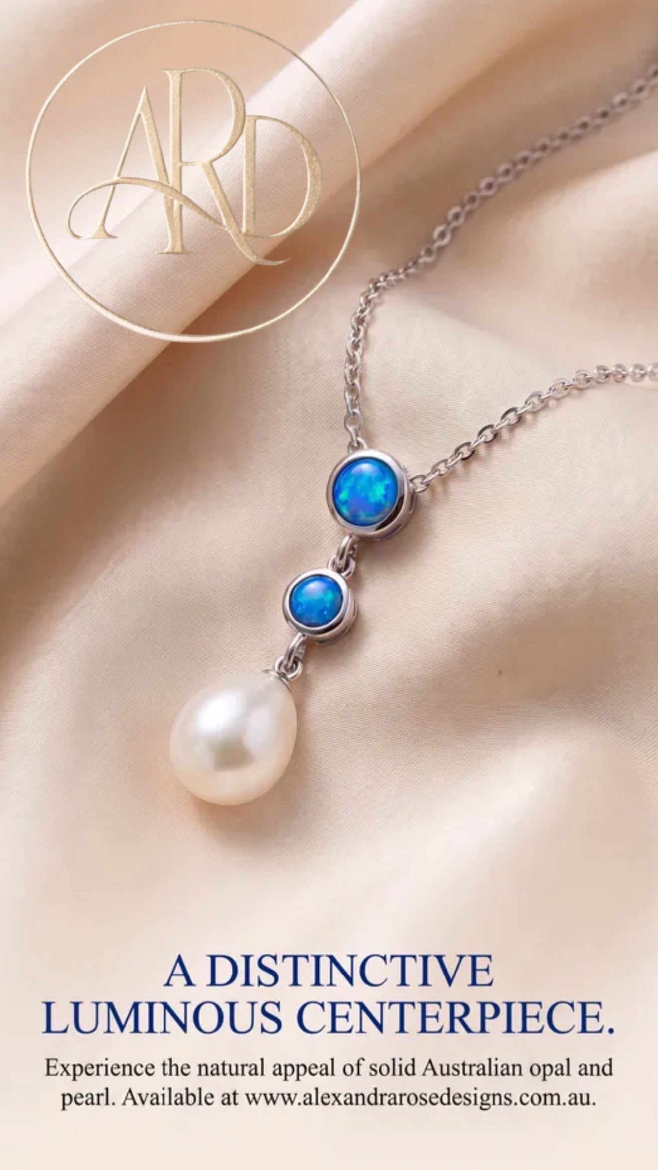 Australian solid opal & Freshwater pearl pendant Necklace