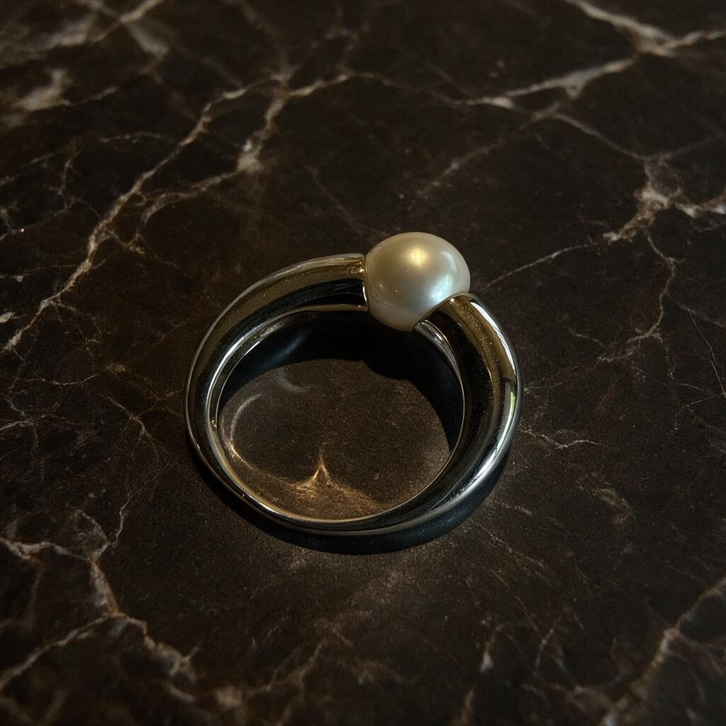Sterling Silver Pearl Ring