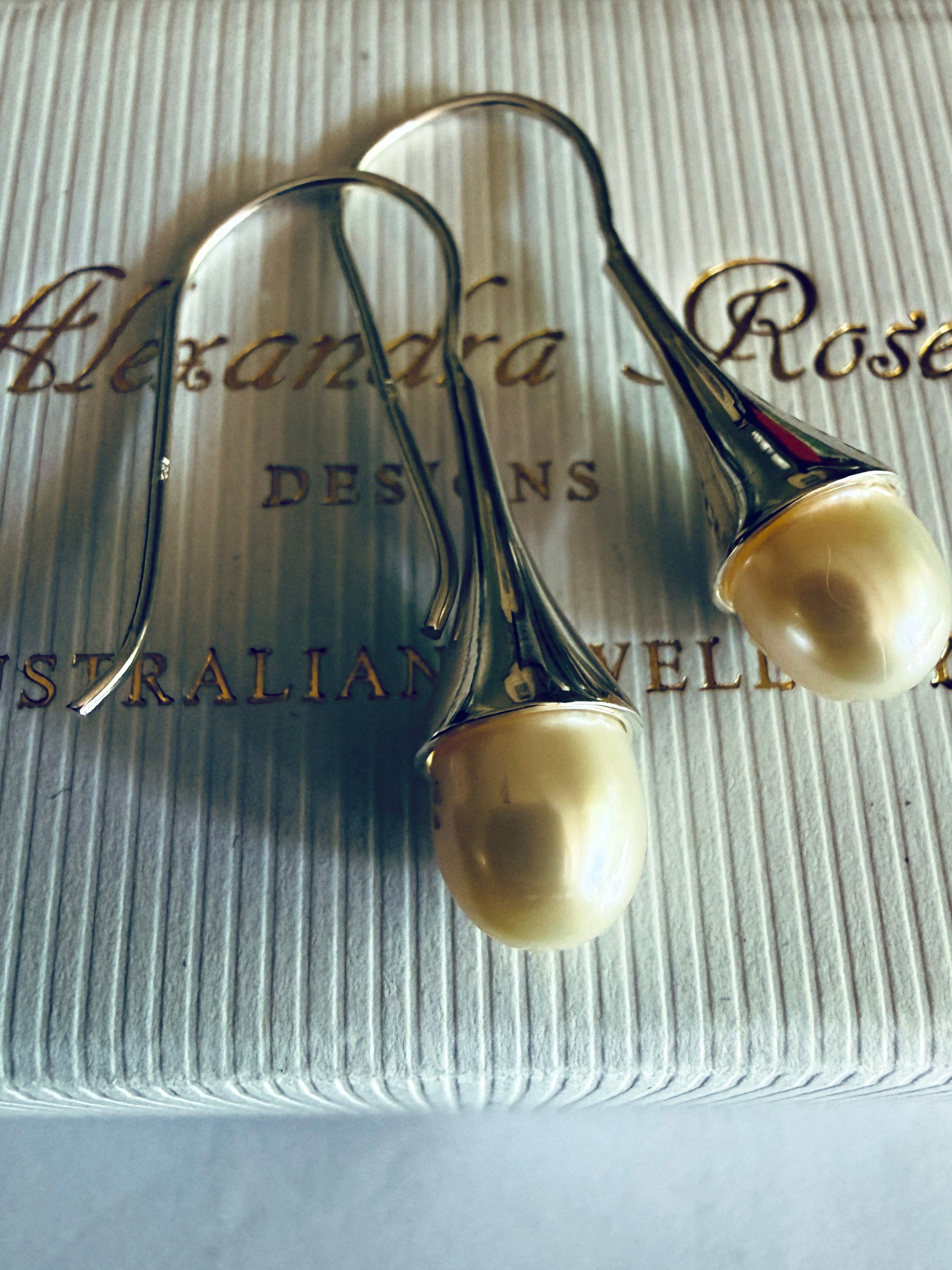 Sterling Silver Pearl Drop Earrings — Last Pair