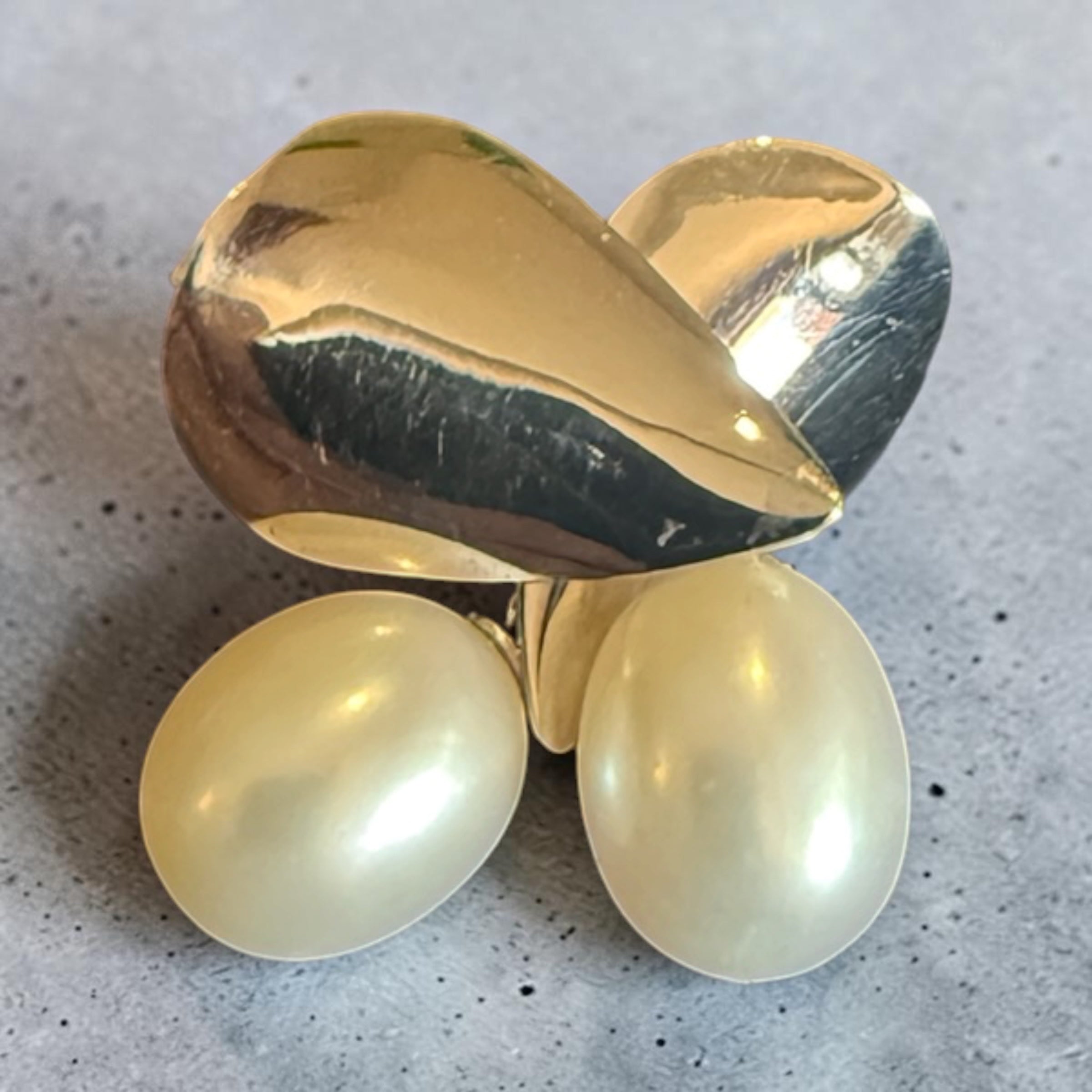 Sterling Silver Shield & Pearl Earrings